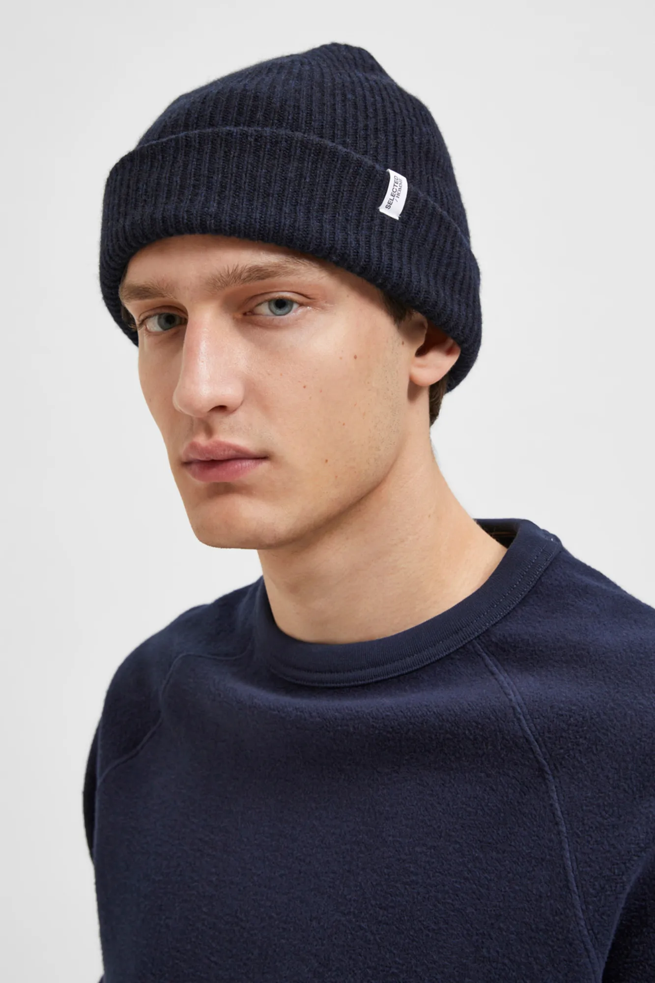 Selected Gorro beanie ligero de lana y cashmere