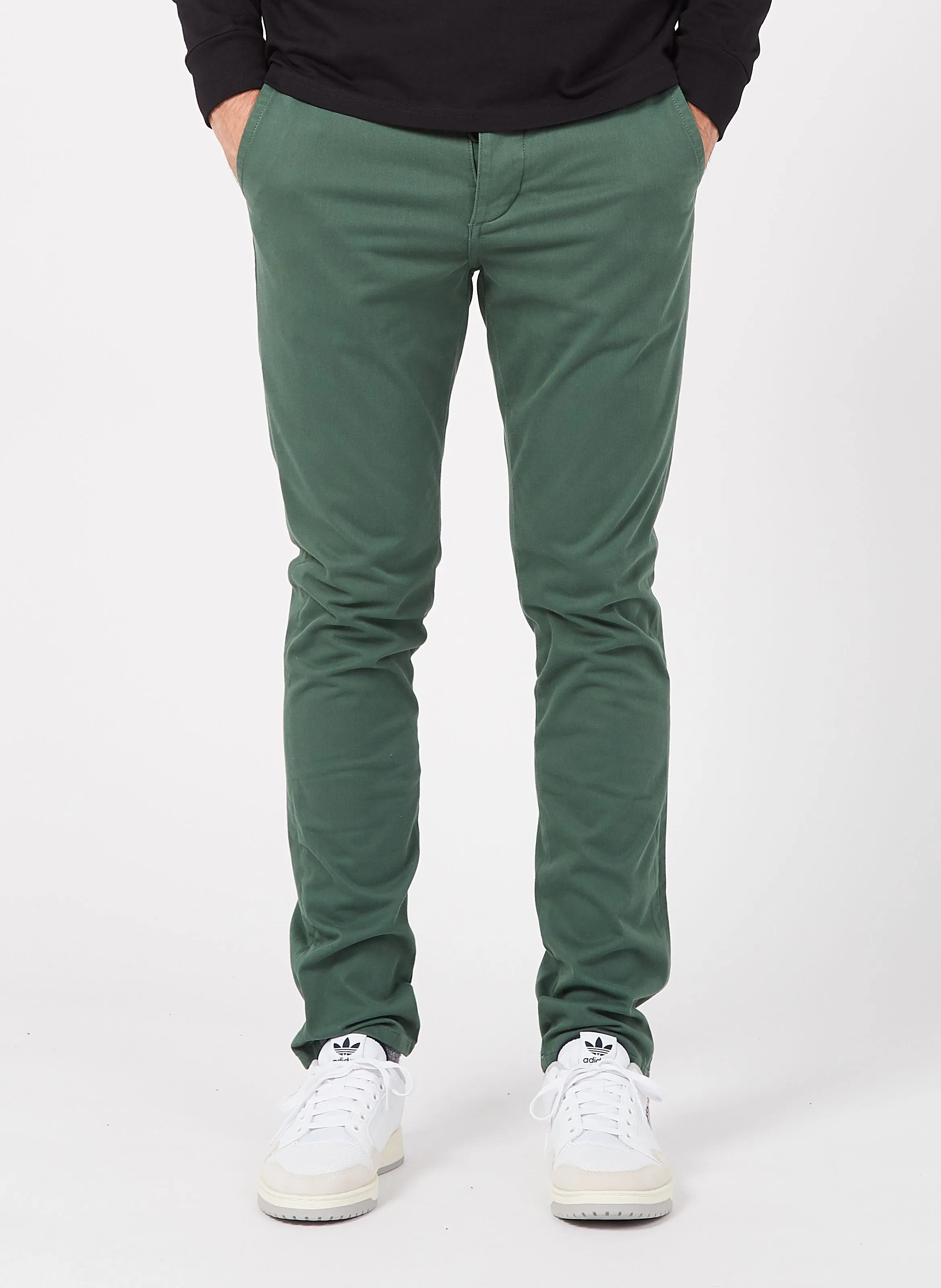 SMART SUPREME FLEX SKINNY - Pantalón chino slim fit de algodón elástico en verde