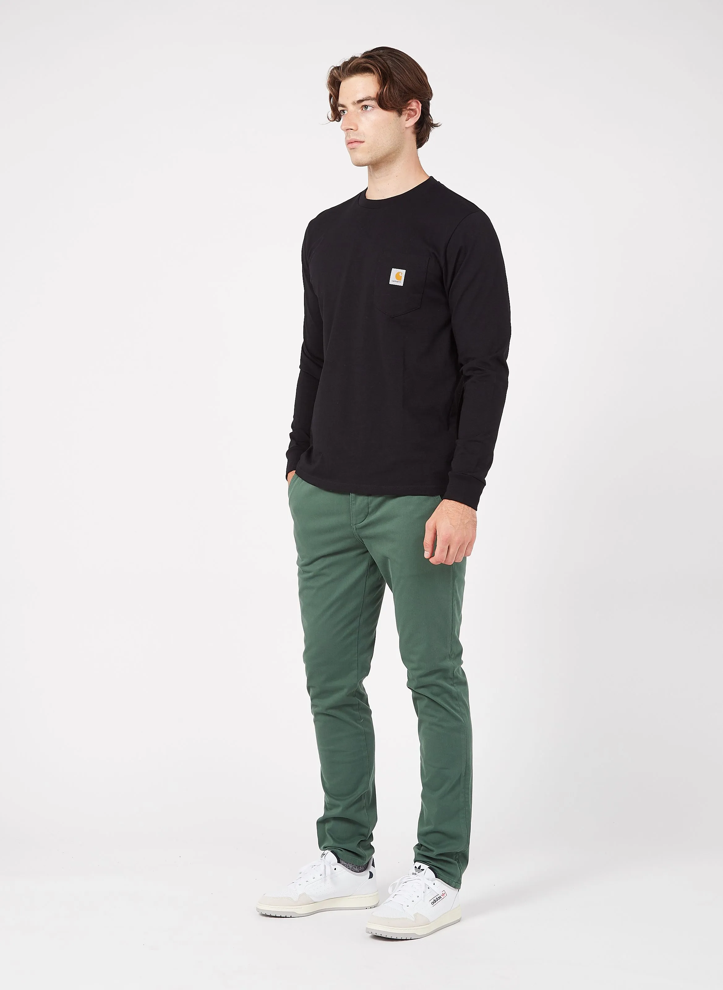 SMART SUPREME FLEX SKINNY - Pantalón chino slim fit de algodón elástico en verde