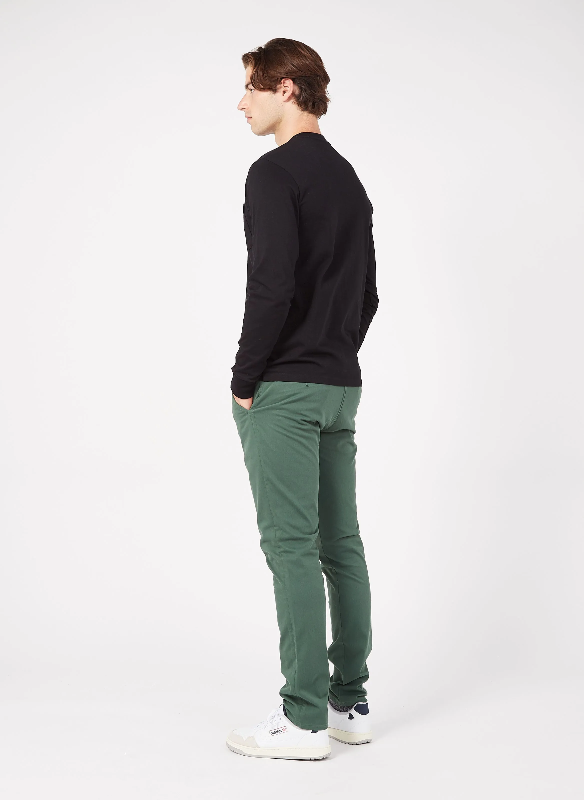 SMART SUPREME FLEX SKINNY - Pantalón chino slim fit de algodón elástico en verde