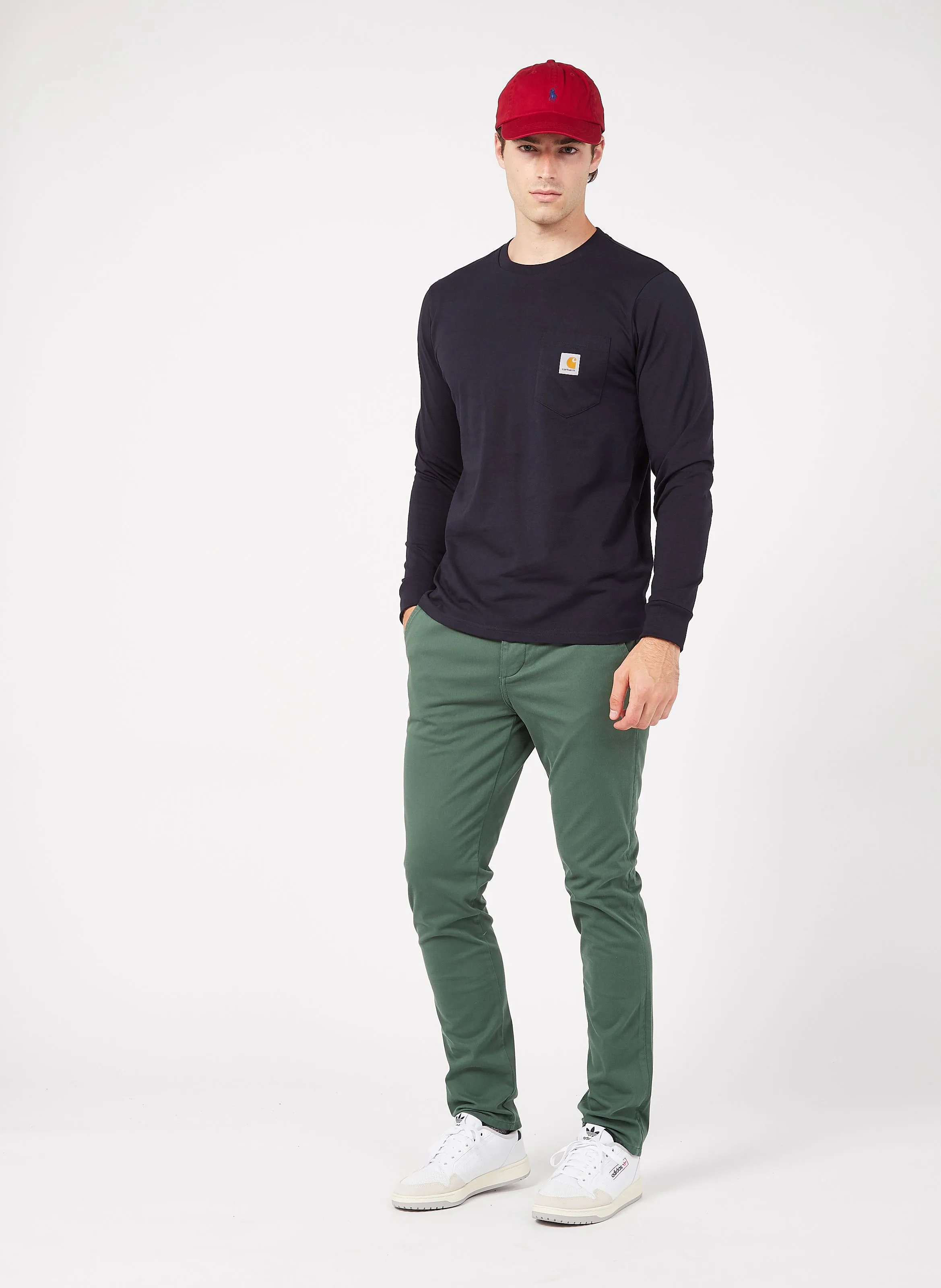 SMART SUPREME FLEX SKINNY - Pantalón chino slim fit de algodón elástico en verde