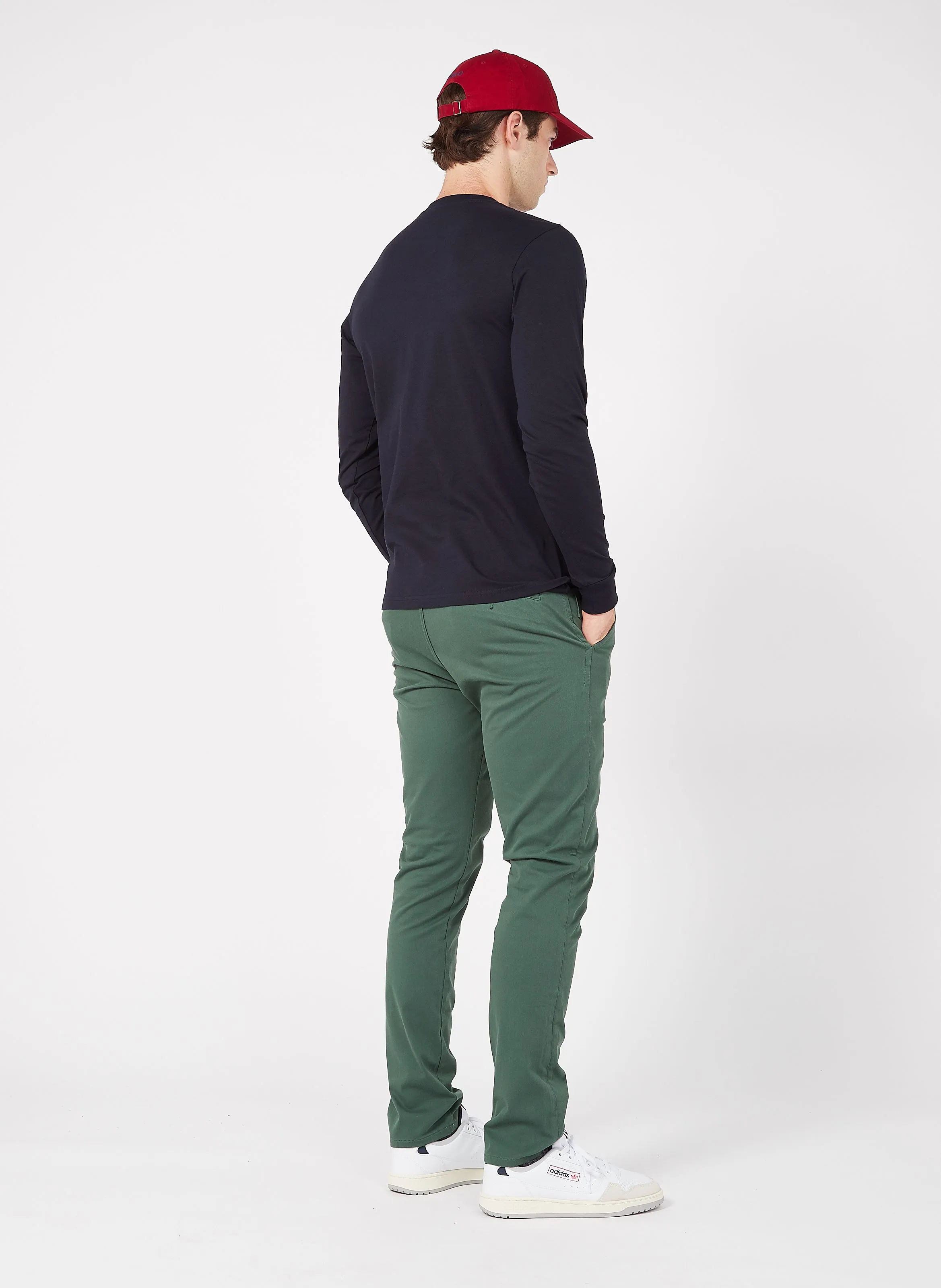 SMART SUPREME FLEX SKINNY - Pantalón chino slim fit de algodón elástico en verde