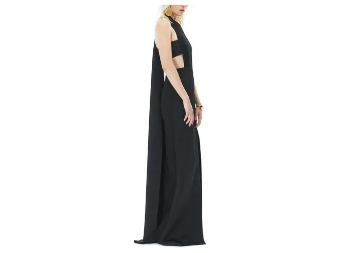 Solace London Vestido largo negro 