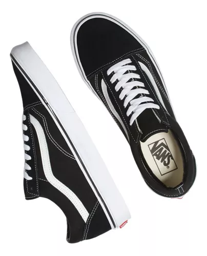 Tenis Vans Old Skool Gamuza Juvenil Negro 0d3hbka 