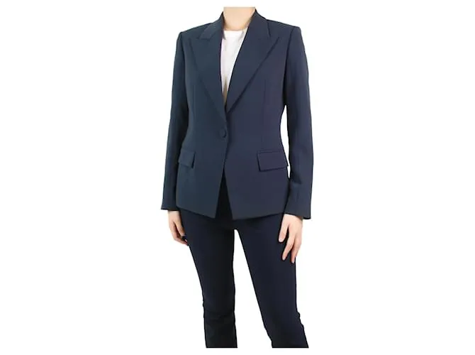 Theory Americana de botonadura sencilla azul marino - talla UK 12 