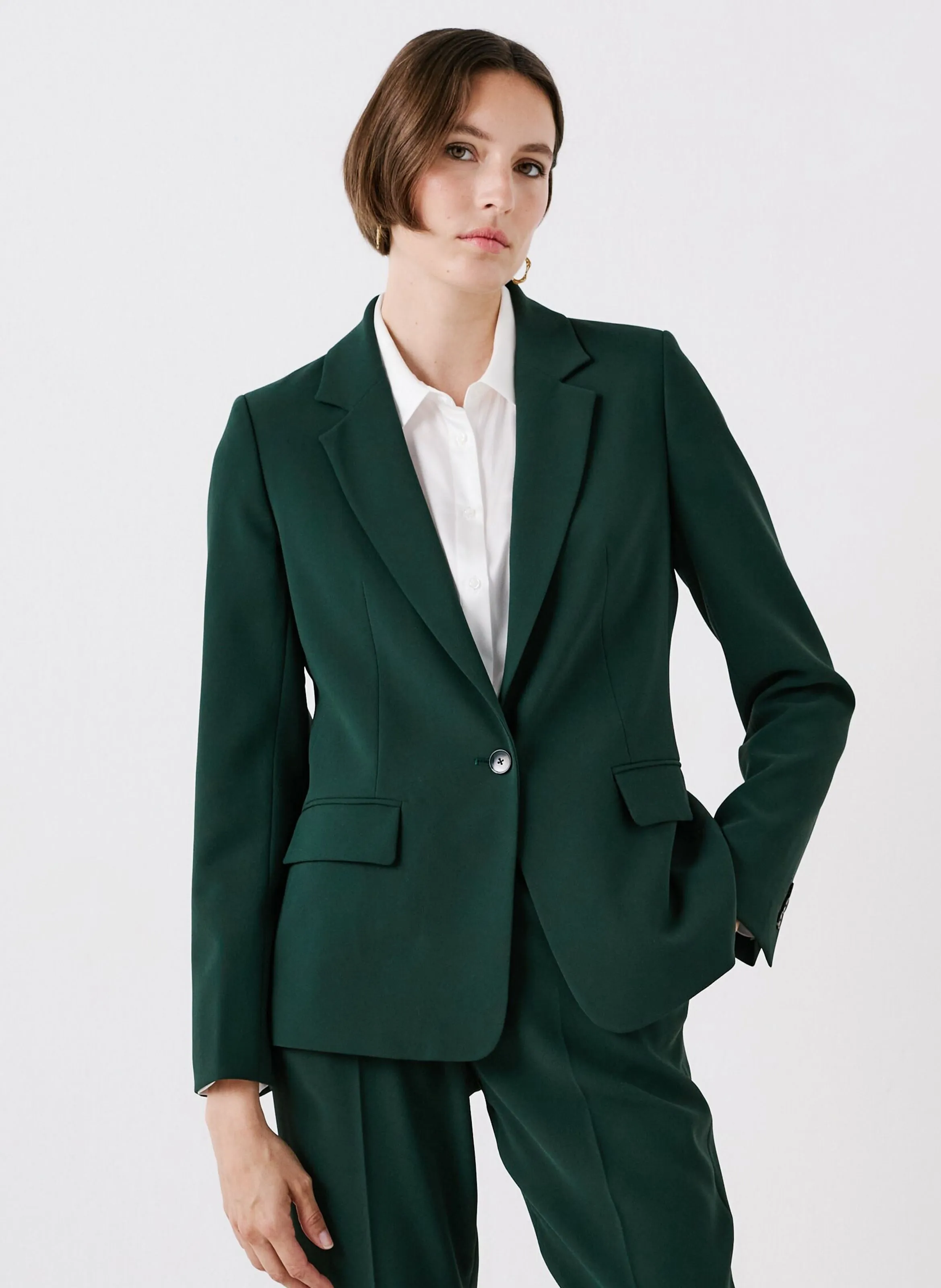 VANTEA2 - Chaqueta de sastre ajustada en verde