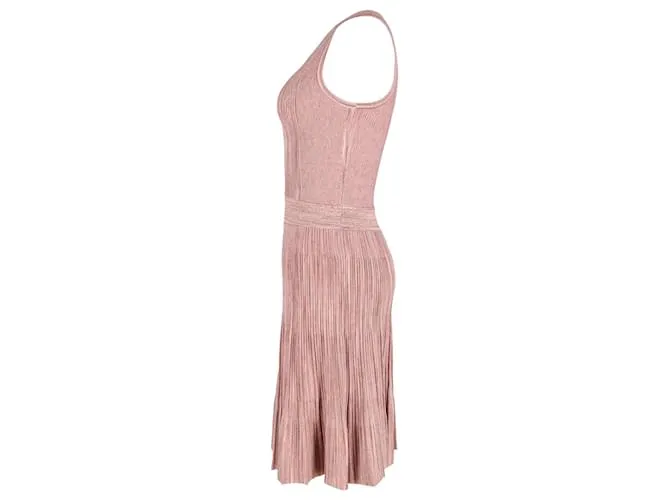 Vestido Sandro de rayas sin mangas en viscosa rosa 