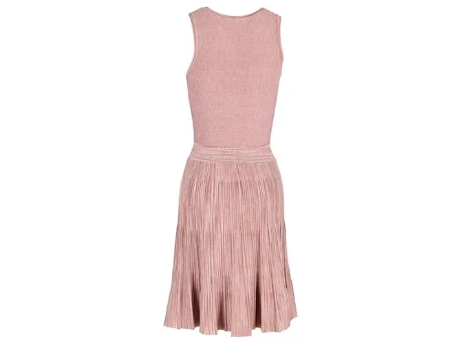 Vestido Sandro de rayas sin mangas en viscosa rosa 