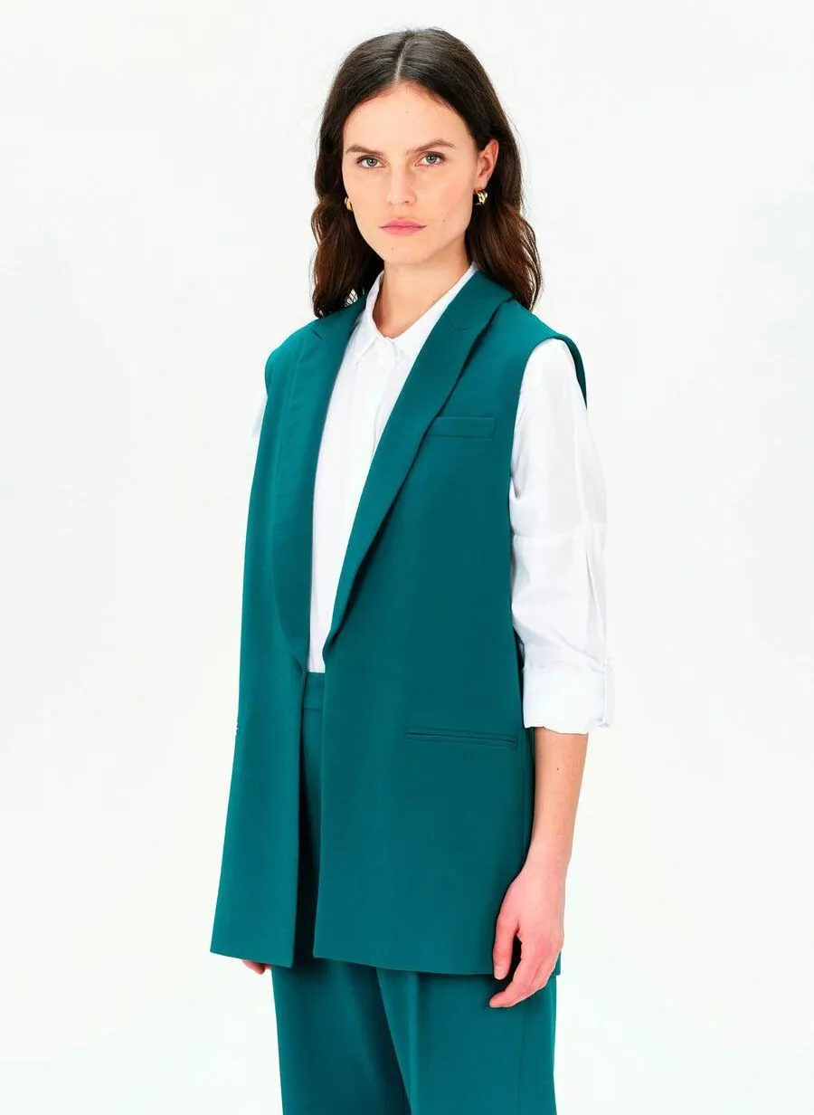 VOPALE - Chaqueta sastre recta en verde