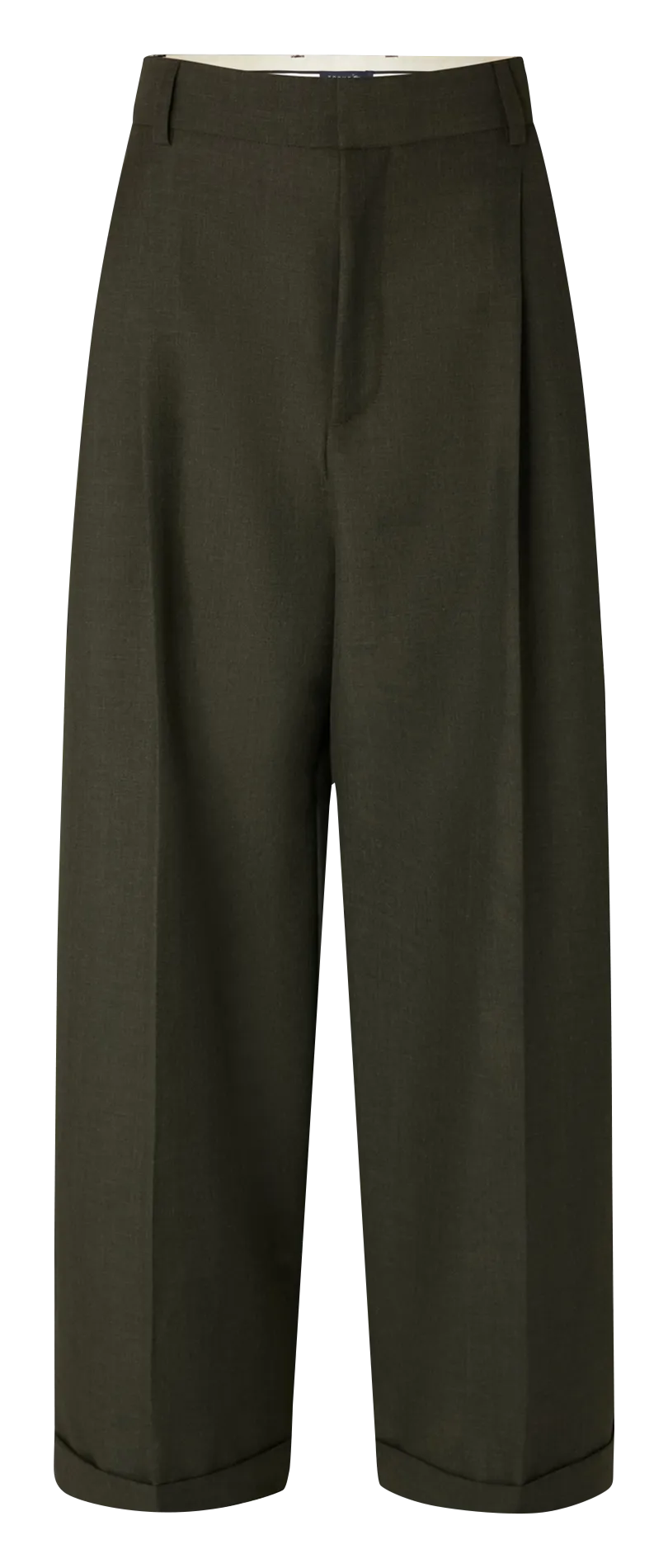 WATSON - Pantalón de lana jaspeado en verde