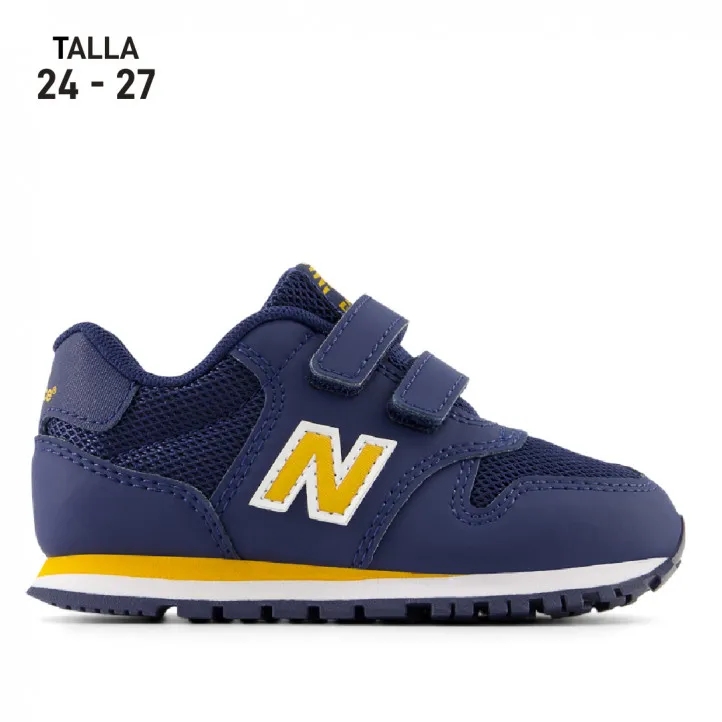 Zapatillas deporte New Balance 500 Hook & Loop azules y amarillos