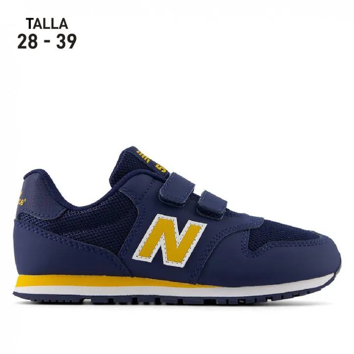 Zapatillas deporte New Balance 500 Hook & Loop azules y amarillos