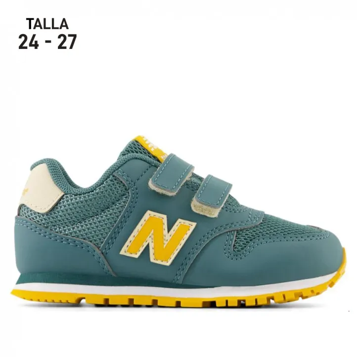 Zapatillas deporte New Balance 500 Hook & Loop verdes y amarillos