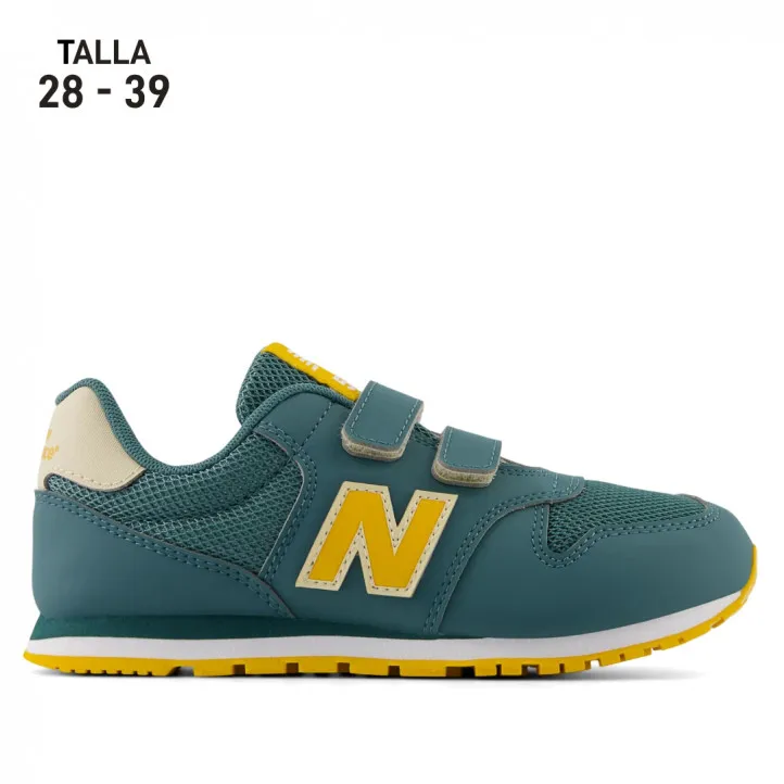 Zapatillas deporte New Balance 500 Hook & Loop verdes y amarillos