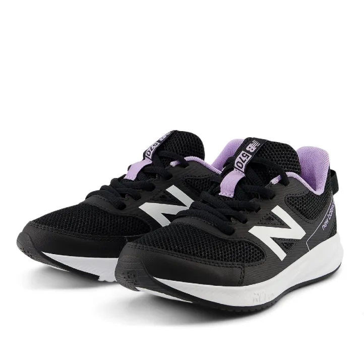 Zapatillas deporte New Balance 570v3 negras con interior lila