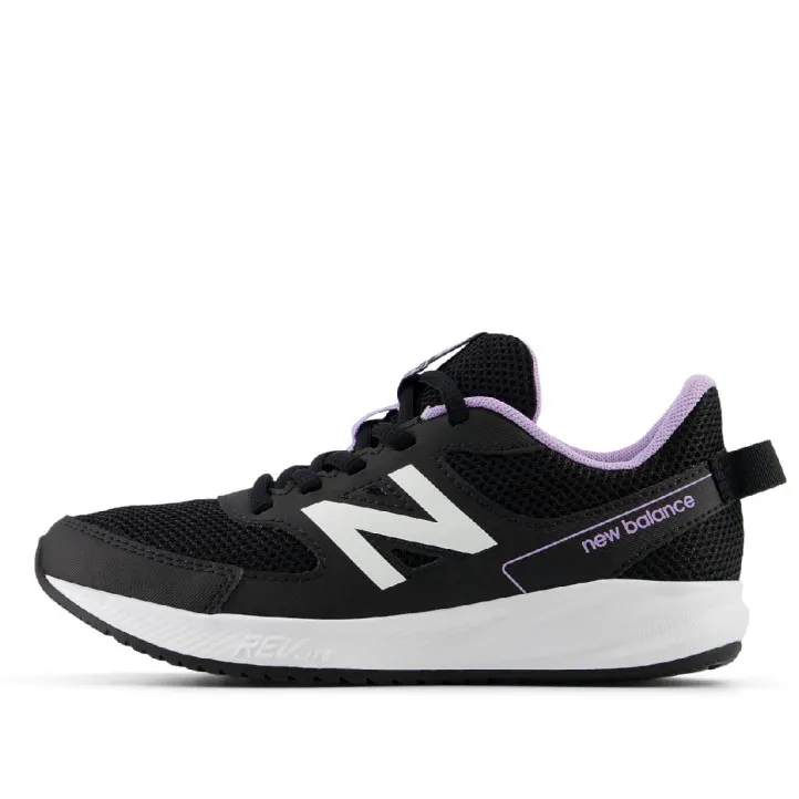 Zapatillas deporte New Balance 570v3 negras con interior lila