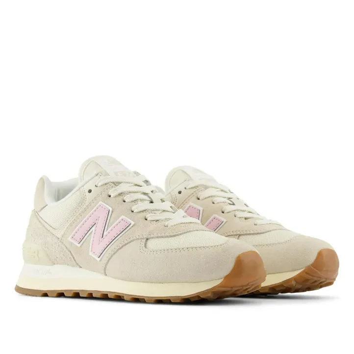 Zapatillas urban New Balance 574 linen con mid century pink y sea salt