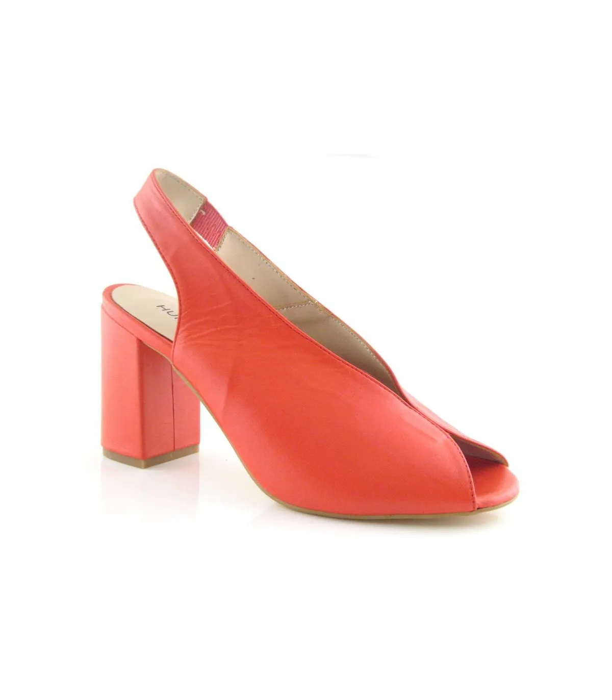 Zapato peep toe rojo